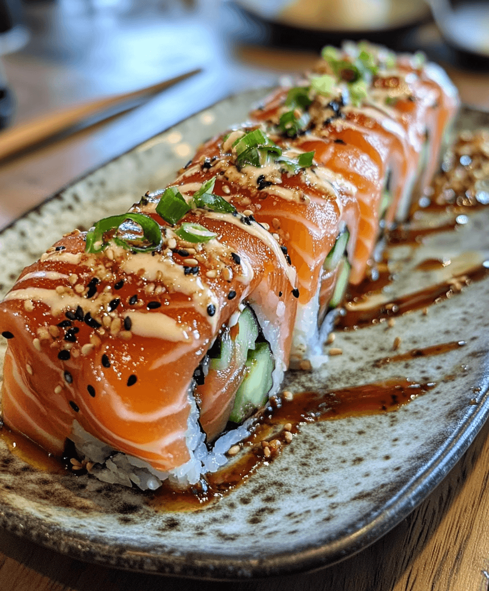 Alaska rolls with soy sauce