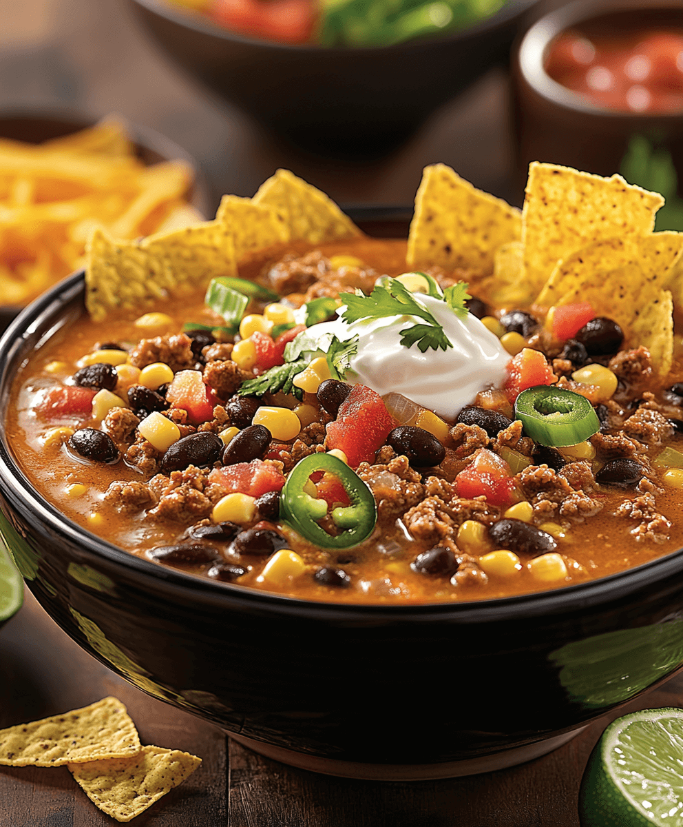 bowl of taco soup