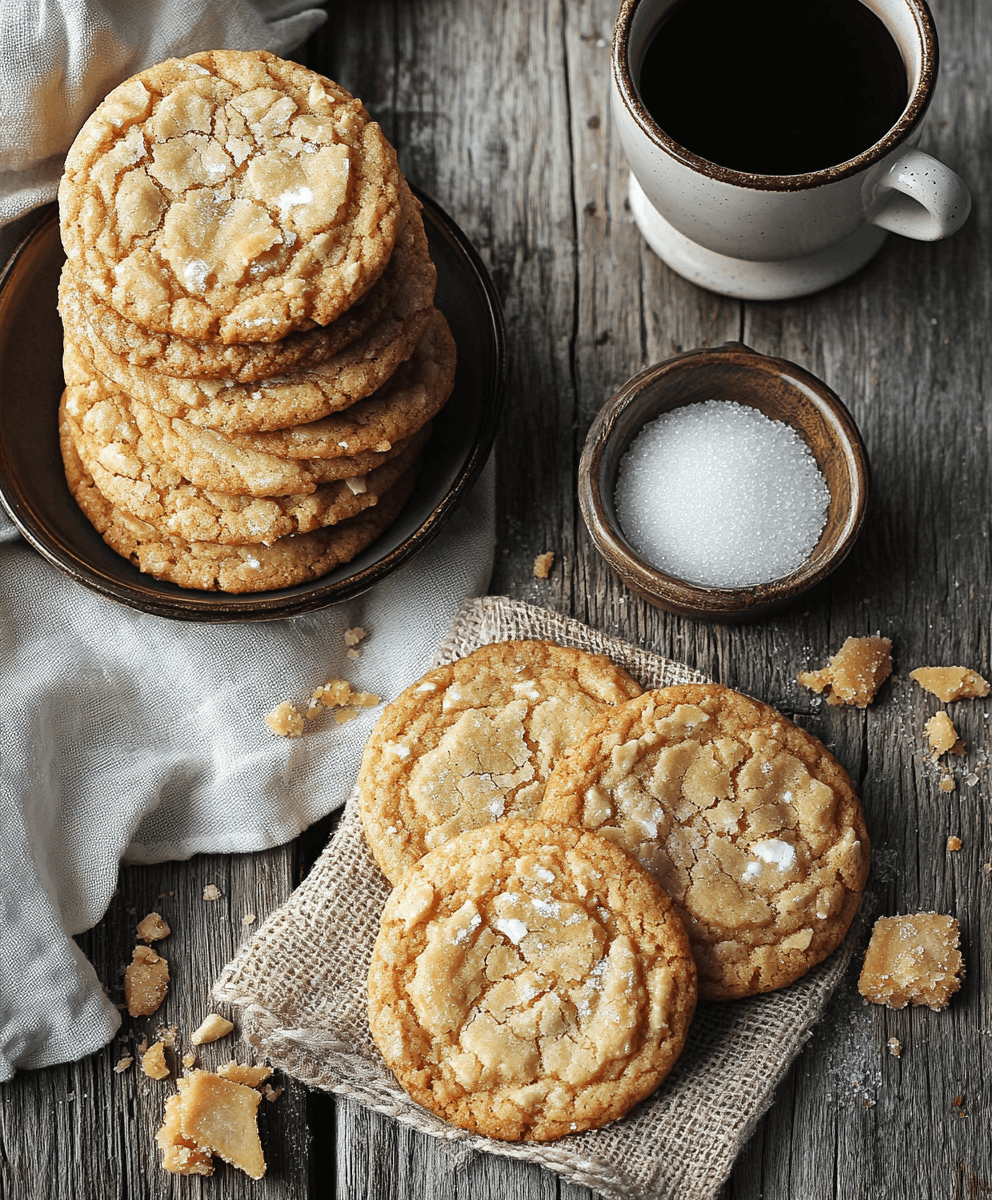 Butter Crunch Cookies with coffee