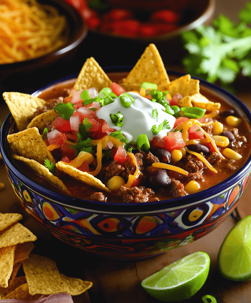 bowl of taco soup